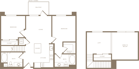B4L Floor Plan at The Q Playa, Los Angeles, California